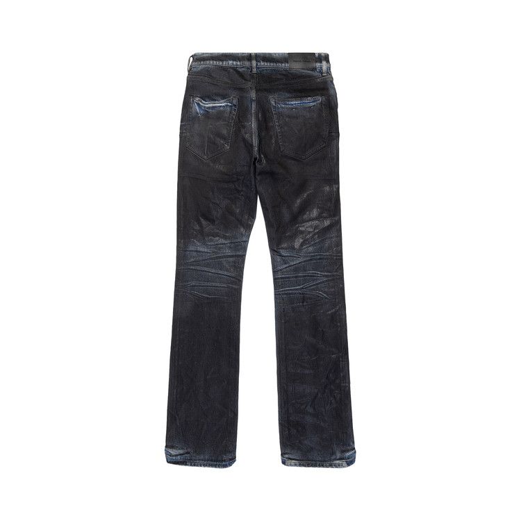 PURPLE BRAND Dirty Coated Flare Jeans 'Black'