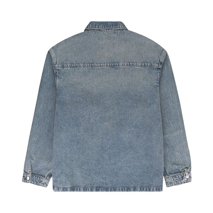 PURPLE BRAND Snap Front Shirt Jacket 'Indigo'