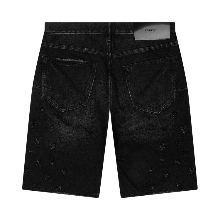 PURPLE BRAND Beaded Monogram Shorts 'Black'