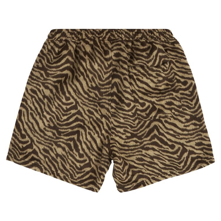 Pleasures Breaker Fuzzy Stripe Shorts 'Tan'
