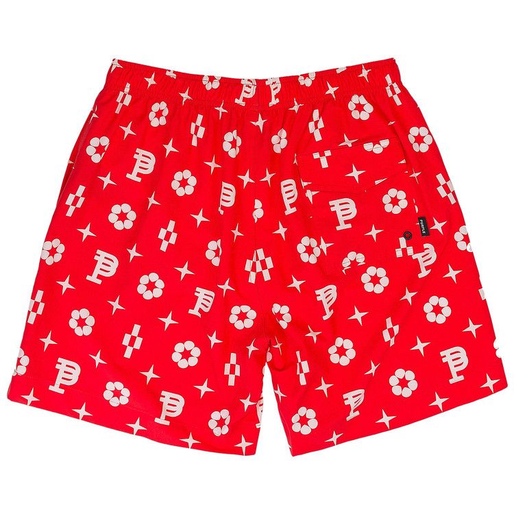 PURPLE BRAND Printed All Round Monogram Shorts 'Red'