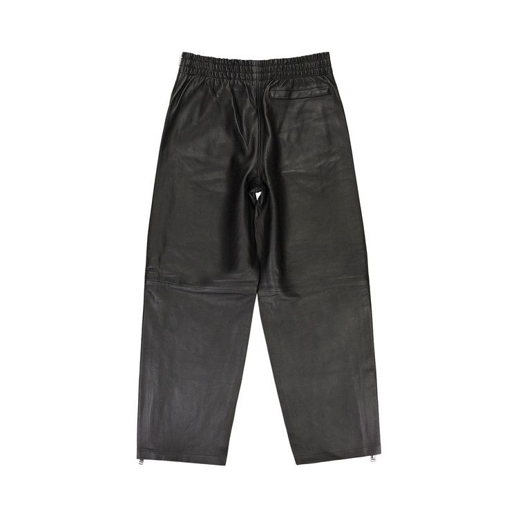 PURPLE BRAND Leather Side Zip Track Pants 'Black'