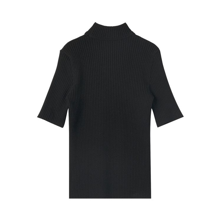 Courrèges Reedition Knit Short-Sleeve Jumper 'Black'