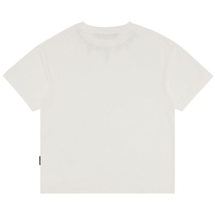 Palm Angels Neck Logo Tee 'Off White/Black'