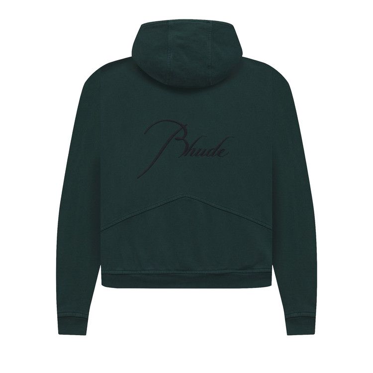 Rhude Full Zip Hoodie 'Emerald Green'