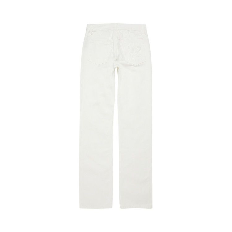 Palm Angels Monogram Embossed Jeans 'Off White'