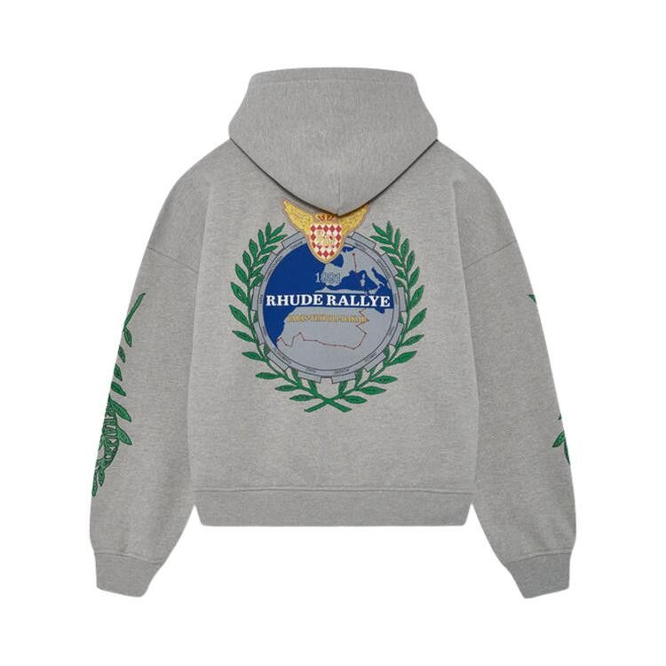 Rhude Tripoli Wreath Hoodie 'Heather Grey/Green/Blue'
