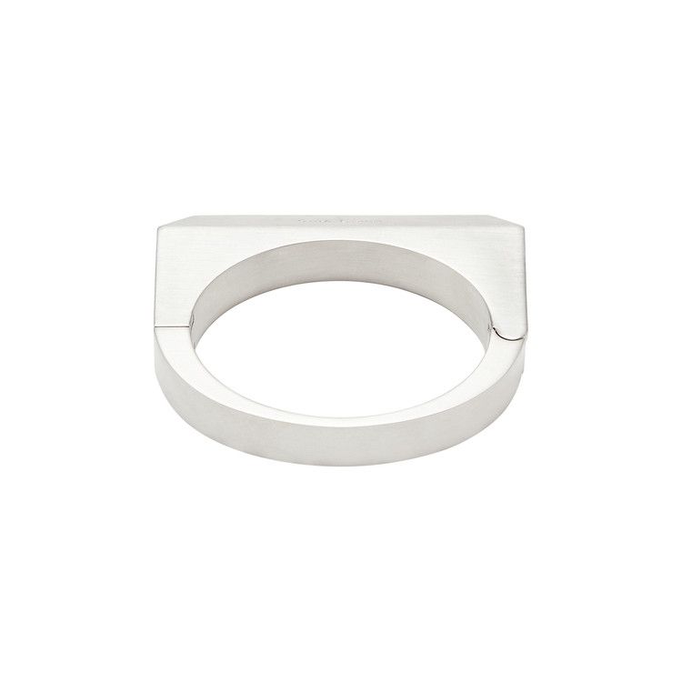 Rick Owens Porterville Beveled Bangle Bracelet 'Silver'