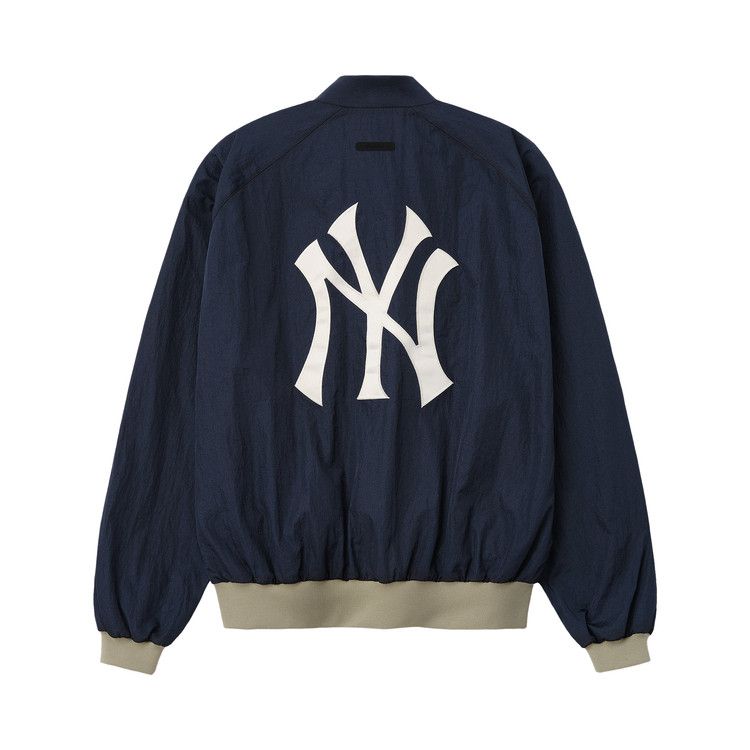Fear of God Essentials Yankees Half Zip Pullover 'Dark Sapphire/ Overland Rib'