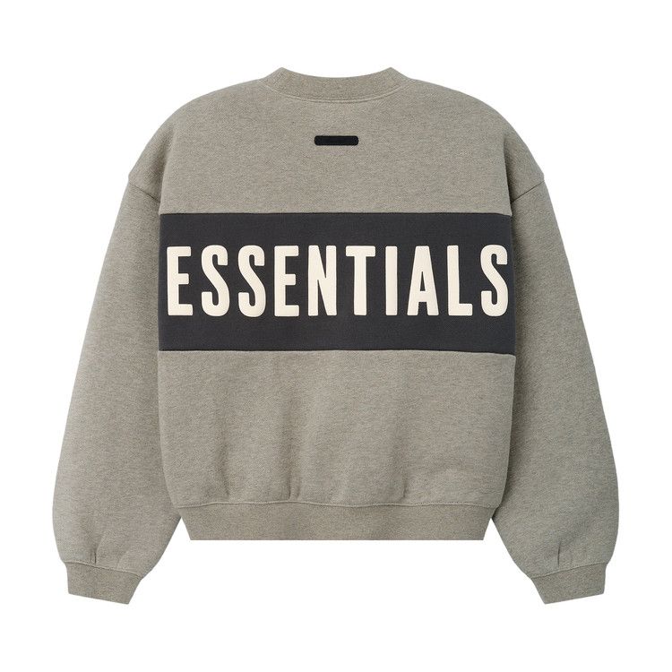 Fear of God Essentials Cropped Relaxed Panelled Sweatshirt 'Seal Heather/ Iron Grey'