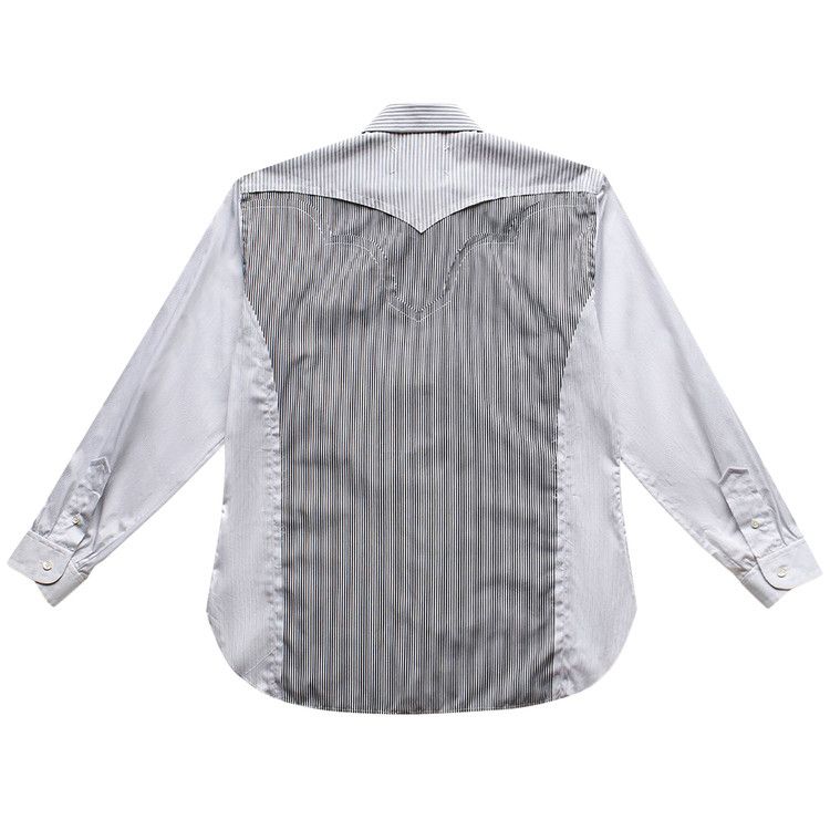 Maison Margiela Patchwork Stripes Button Down Shirt 'Black'