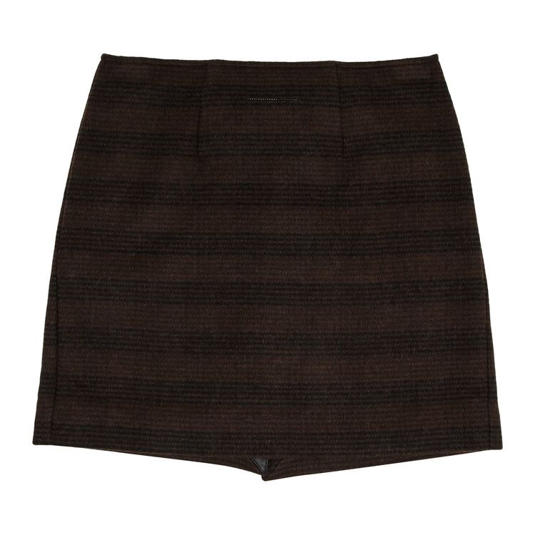 MM6 Maison Margiela Checked Wool Blend Mini Skirt 'Brown/Black'