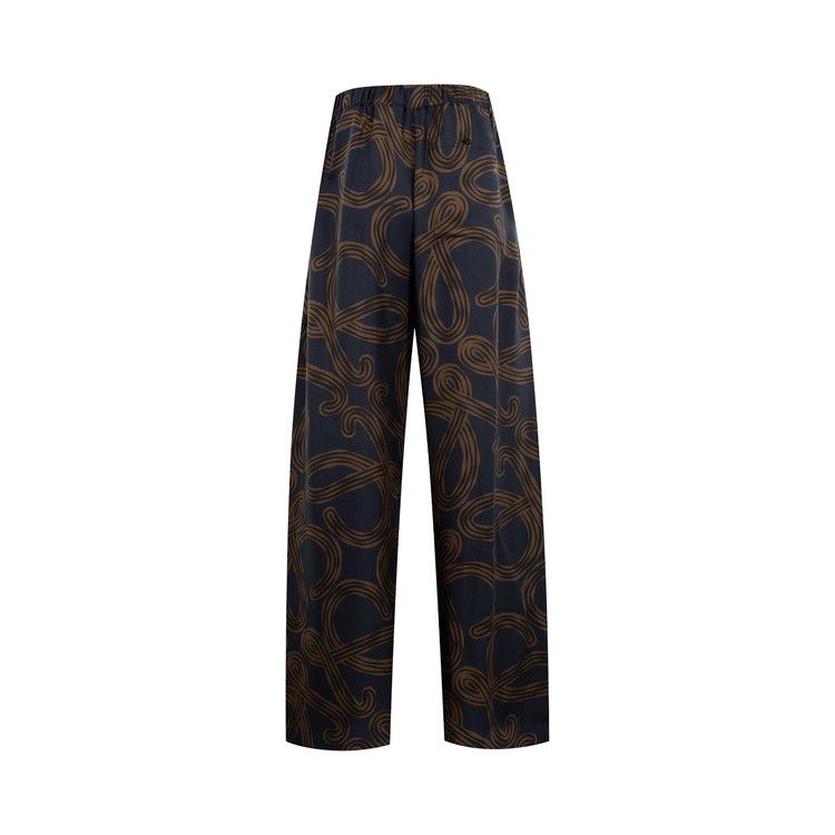 Loewe Elasticated Trousers 'Navy/Brown'