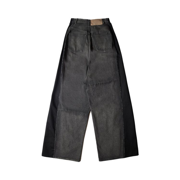MM6 Maison Margiela Mixed Fabric Super Wide Leg Jeans 'Grey'