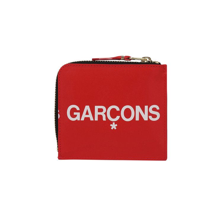 Comme des Garçons Wallet Huge Logo Zip Wallet 'Red'