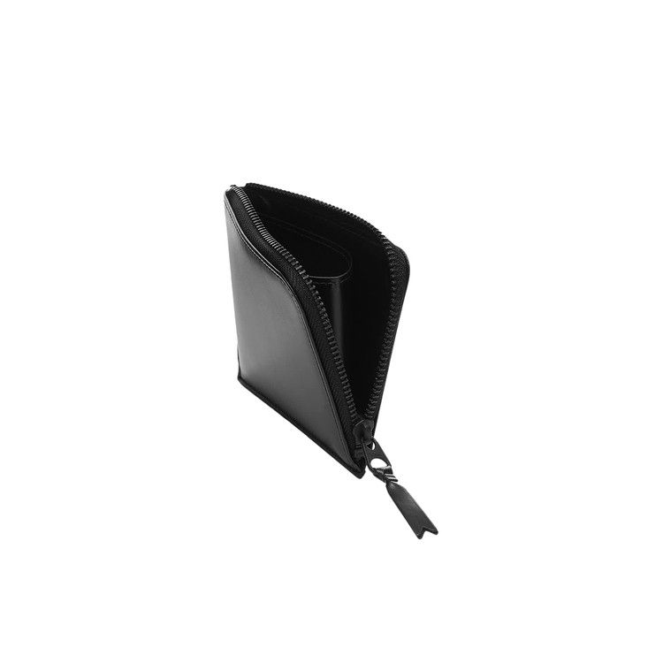 Comme des Garçons Wallet Leather Zip Wallet 'Black'