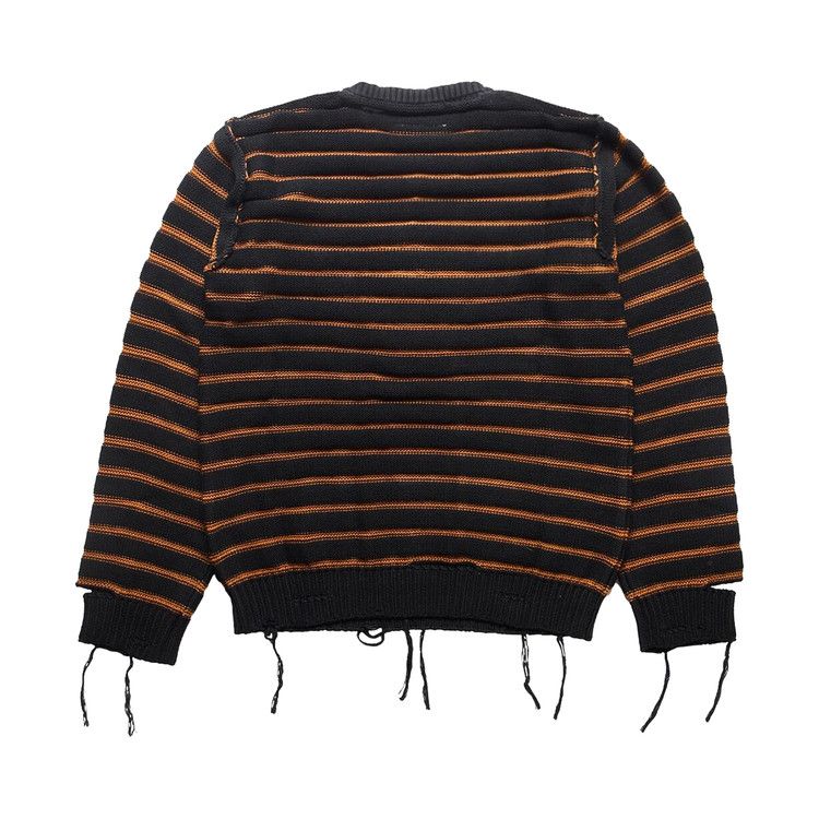 MM6 Maison Margiela Striped Distressed Sweater 'Black'