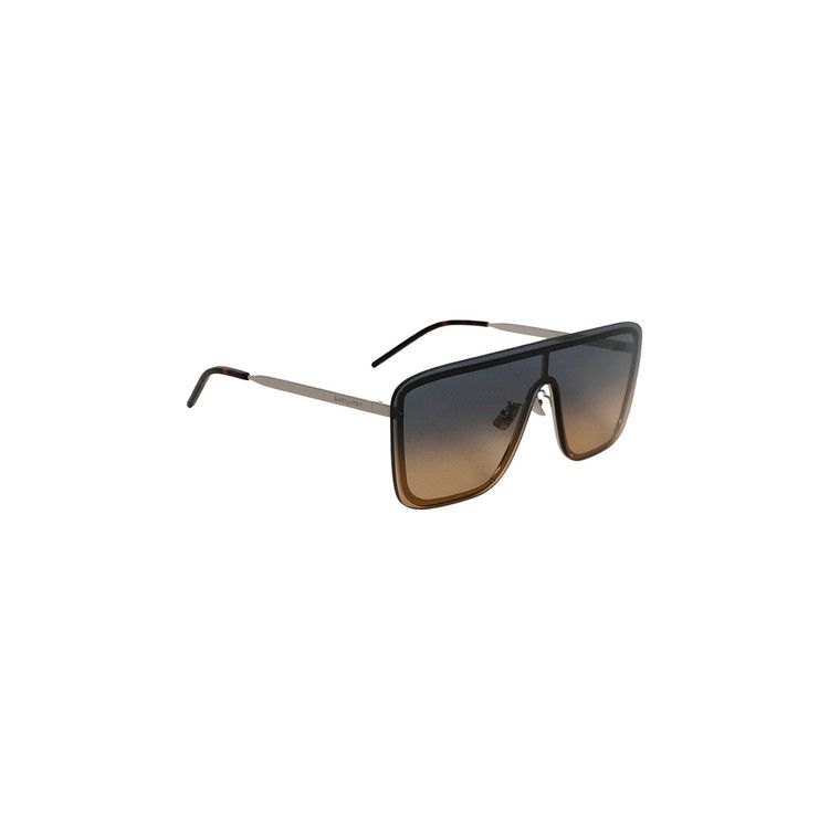 Saint Laurent Gradient Mask Sunglasses 'Silver'