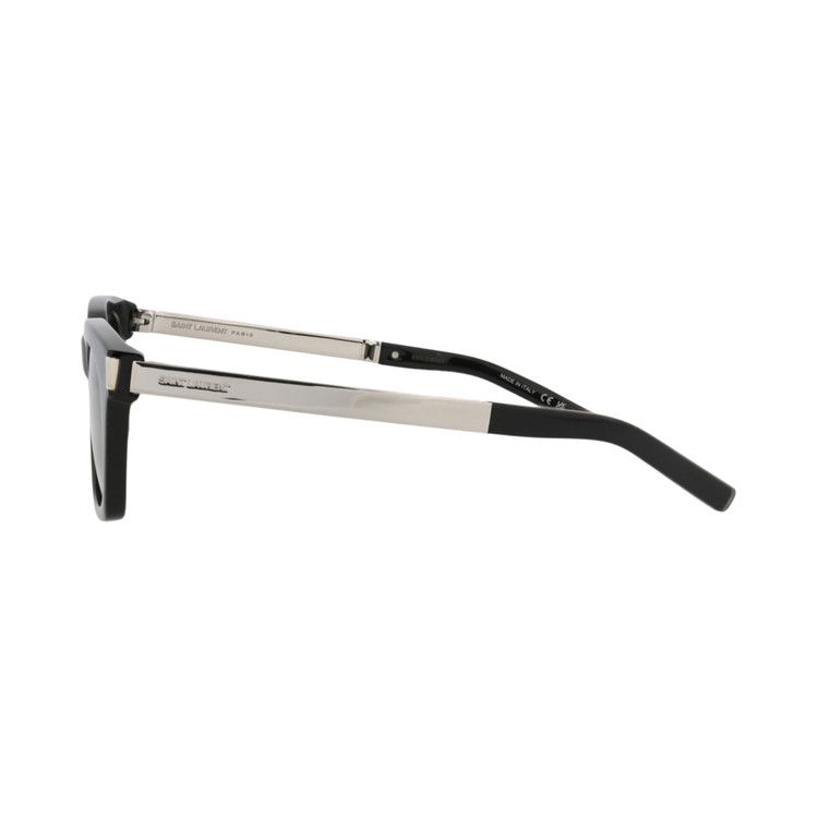 Saint Laurent Square Sunglasses 'Black/Silver/Grey'