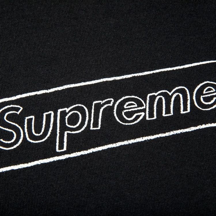 Supreme x KAWS Chalk Logo Tee 'Black'