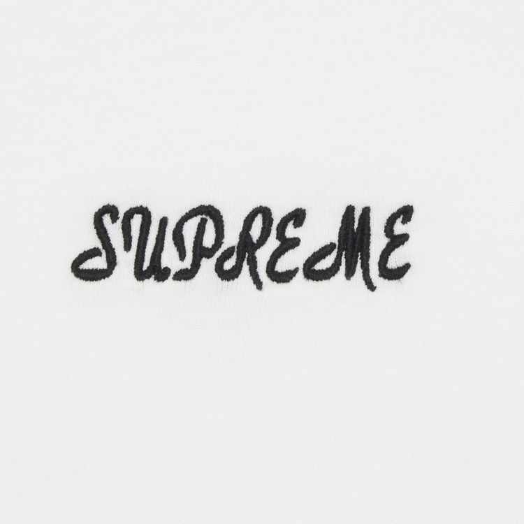 Supreme Washed Script Short-Sleeve Top 'White'