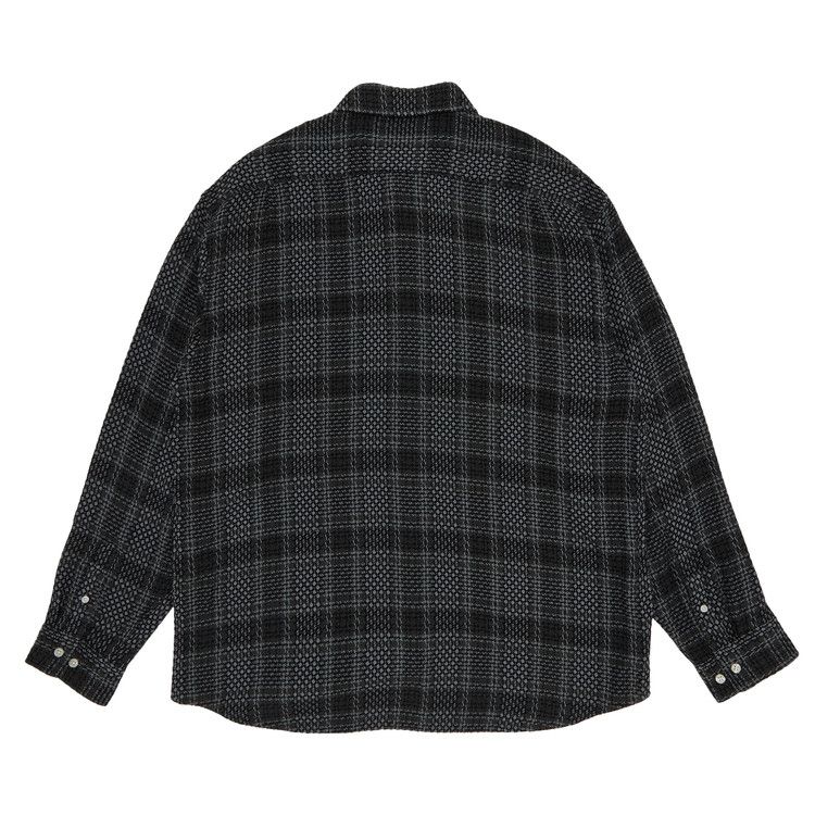 Supreme Basket Weave Plaid Shirt 'Black'