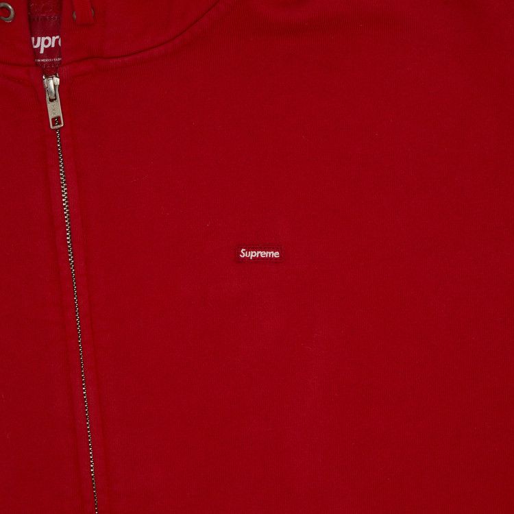 Supreme Overdyed Small Box Zip Up Hooded Sweatshirt 'Red'