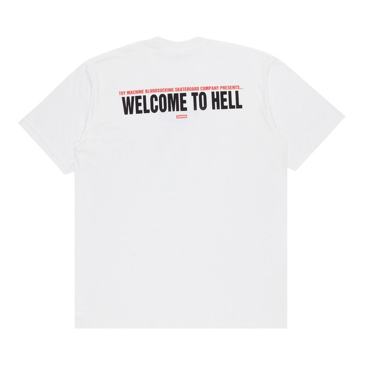 Supreme x Toy Machine Welcome To Hell Tee 'White'