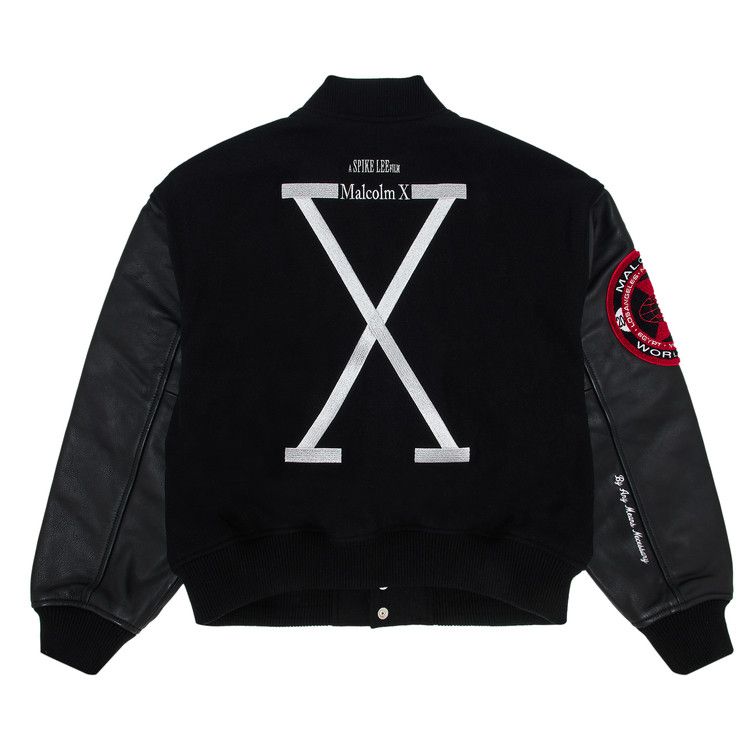 Supreme x 40 Acres Malcolm X Varsity Jacket 'Black'
