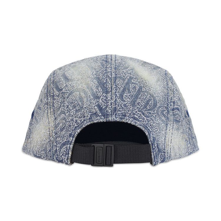 Supreme Stitched Old English Denim Camp Cap 'Blue'