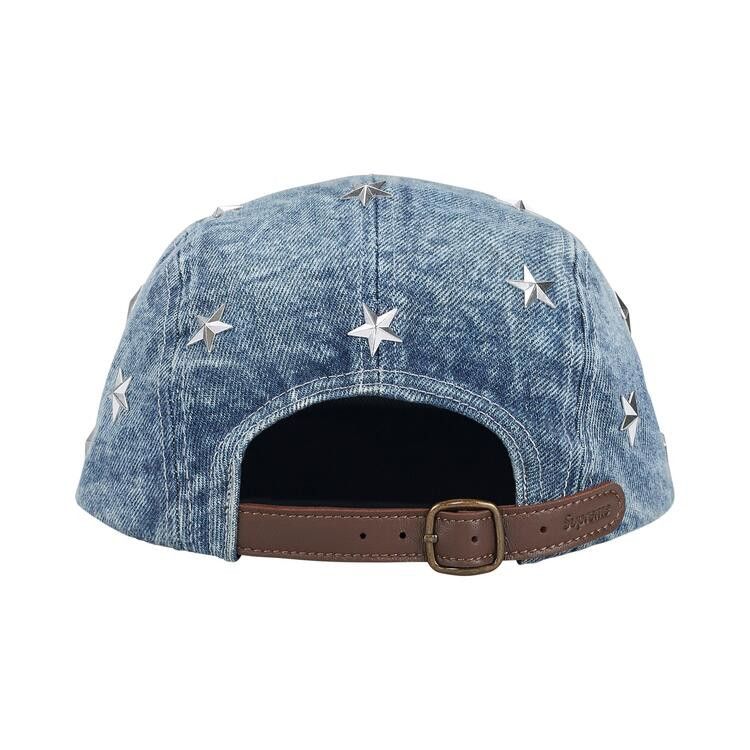 Supreme Stars Studded Denim Camp Cap 'Washed Indigo'
