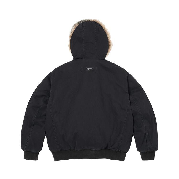 Supreme Reversible Faux Fur Hooded Work Jacket 'Black'