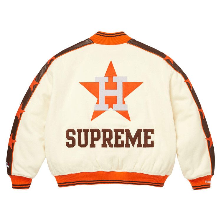 Supreme x Mitchell & Ness Teams Varsity Jacket 'White'