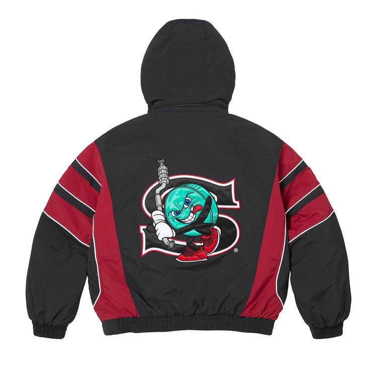 Supreme x Salem Half Zip Stadium Jacket 'Black'