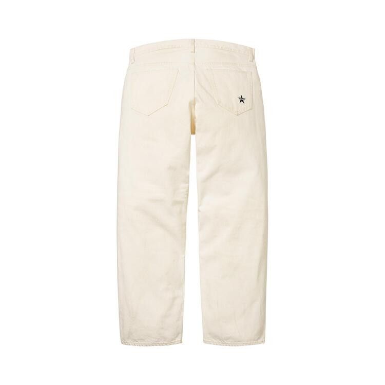 Supreme Distressed Loose Fit Selvedge Jean 'Washed White'