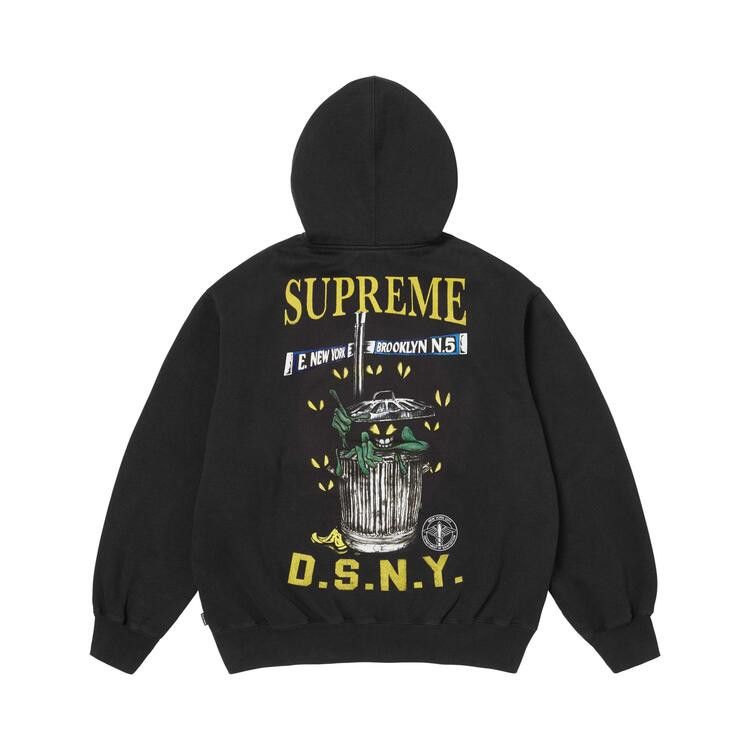 Supreme x Dsny Zip Up Hooded Sweatshirt 'Black'