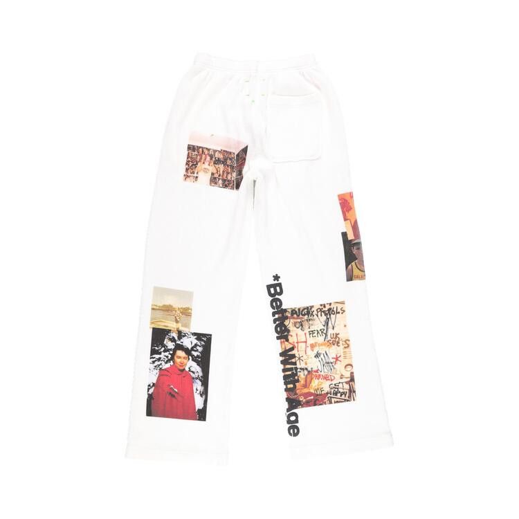 *Better With Age Ricky Waffle Sweatpants 'White'