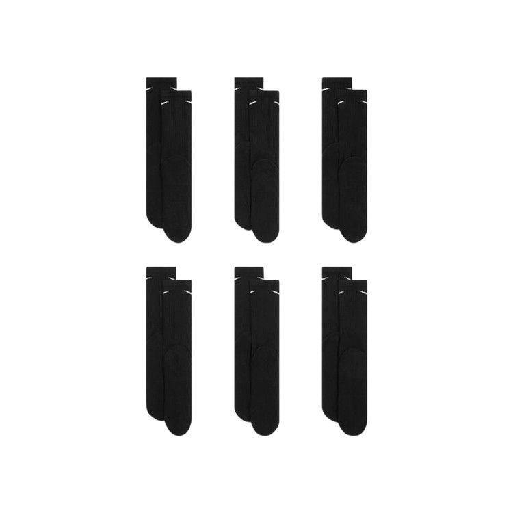 Nike Everyday Cushioned Crew Socks (6 Pairs) 'Black/White'