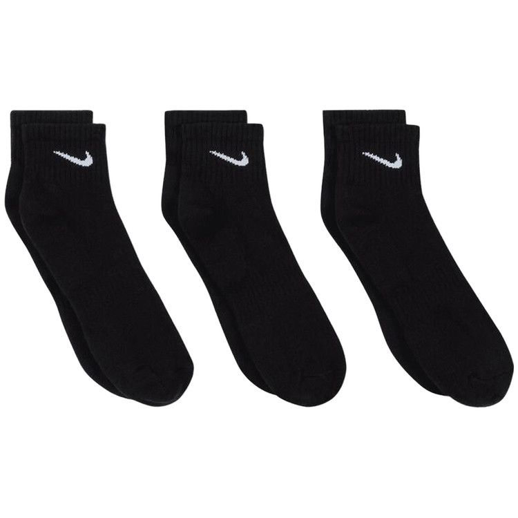 Nike Everyday Cushioned Ankle Socks (3 Pairs) 'Black/White'