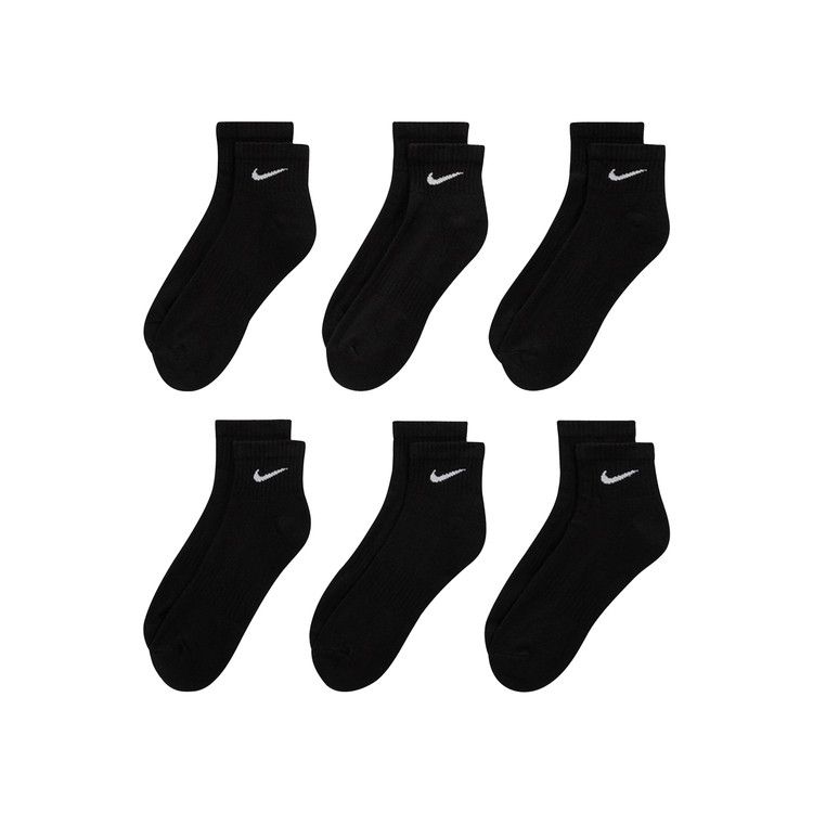 Nike Everyday Cushioned Ankle Socks (6 Pairs) 'Black/White'