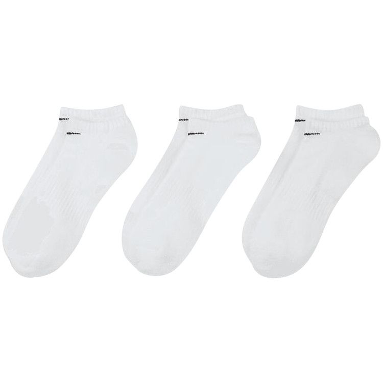 Nike Everyday Cushioned No-Show Socks (3 Pairs) 'White/Black'