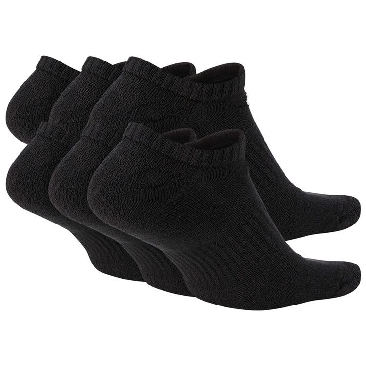 Nike Everyday Cushioned No-Show Socks (6 Pairs) 'Black/White'