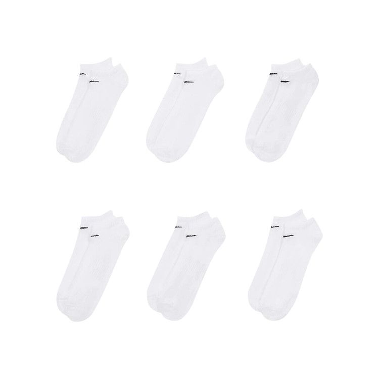Nike Everyday Lightweight No-Show Socks (6 Pairs) 'White/Black'