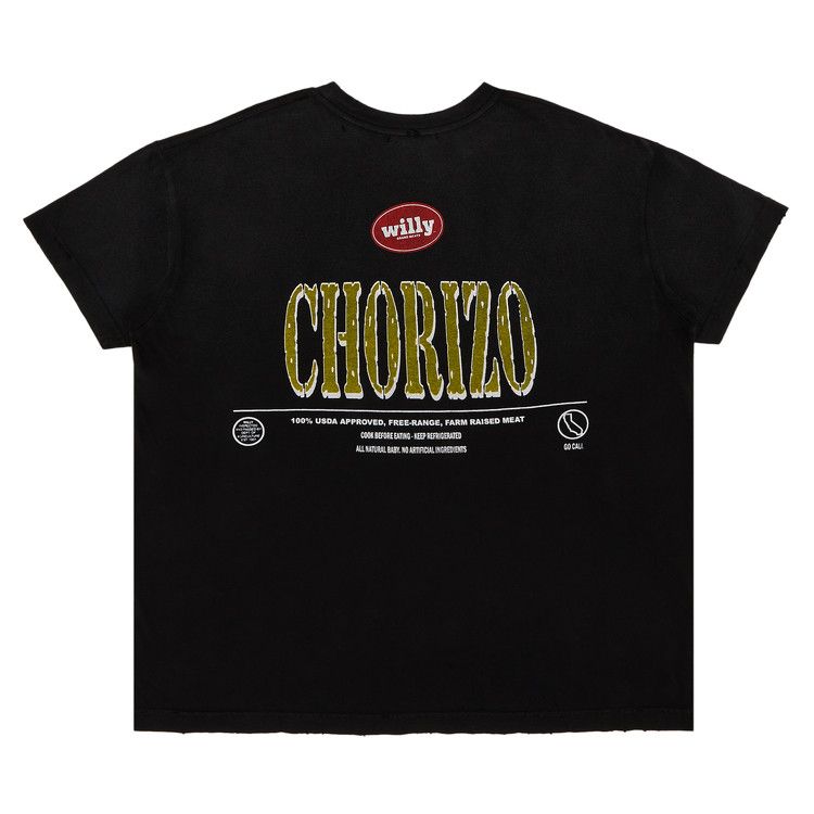 Willy Chavarria Chorizo Destroyed Easy Tee 'Washed Black'