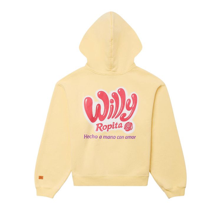 Willy Chavarria Shrunken Zip-Through Hoodie 'Butter'