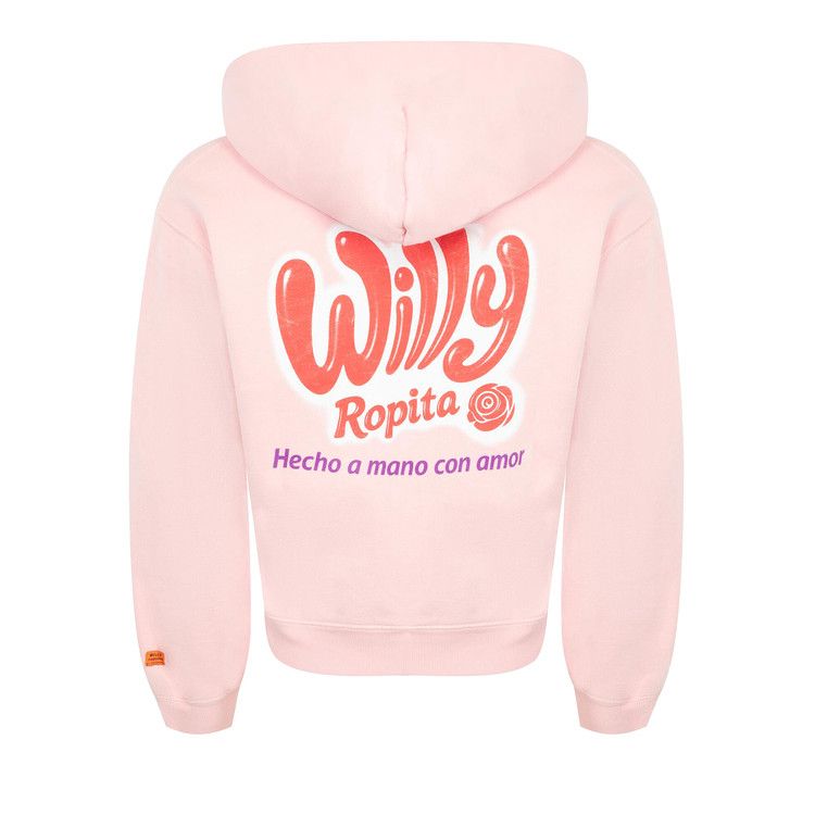 Willy Chavarria Shrunken Zip-Through Hoodie 'Chicle'