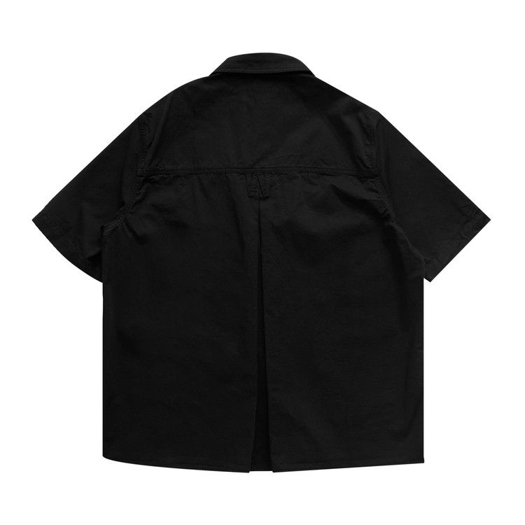 Willy Chavarria Short-Sleeve Corcoran Work Shirt 'Black'