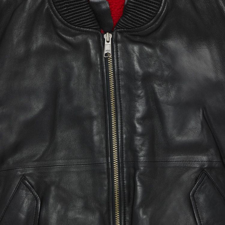 Vlone Leather Bomber 'Black'