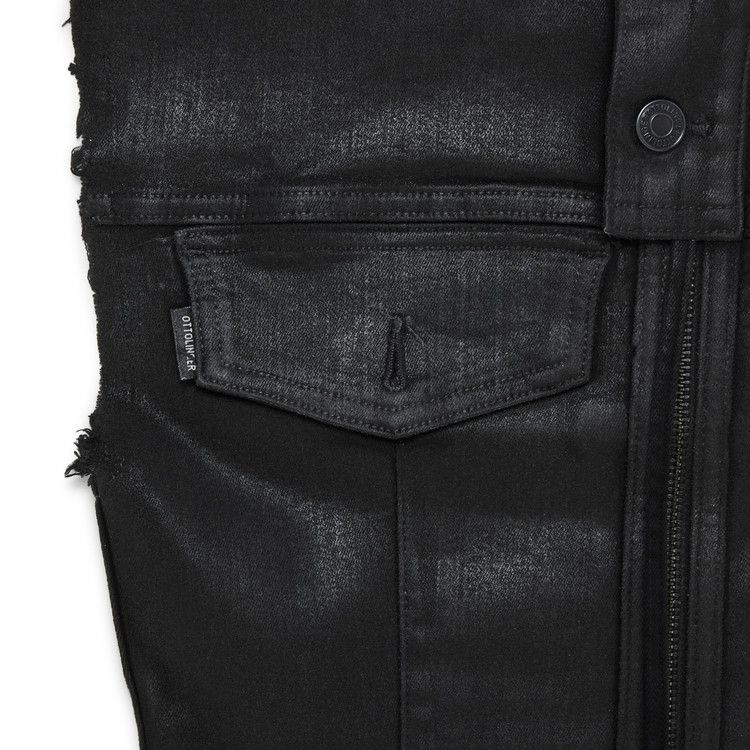 Ottolinger Glazed Denim Zip Top 'Black'