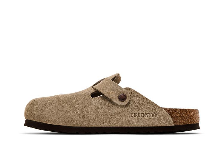 Birkenstock Boston Soft Footbed Suede Narrow Fit 'Taupe'